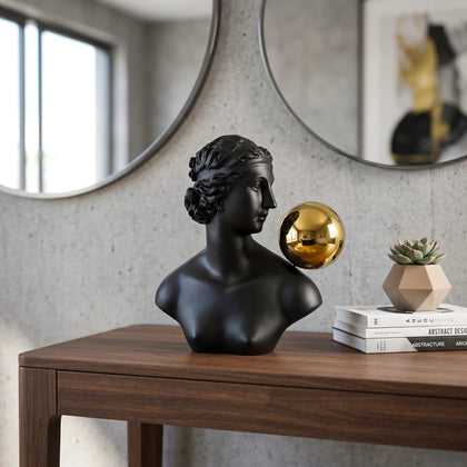 Serene Contemplation Figure - Black