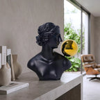 Serene Contemplation Figure - Black