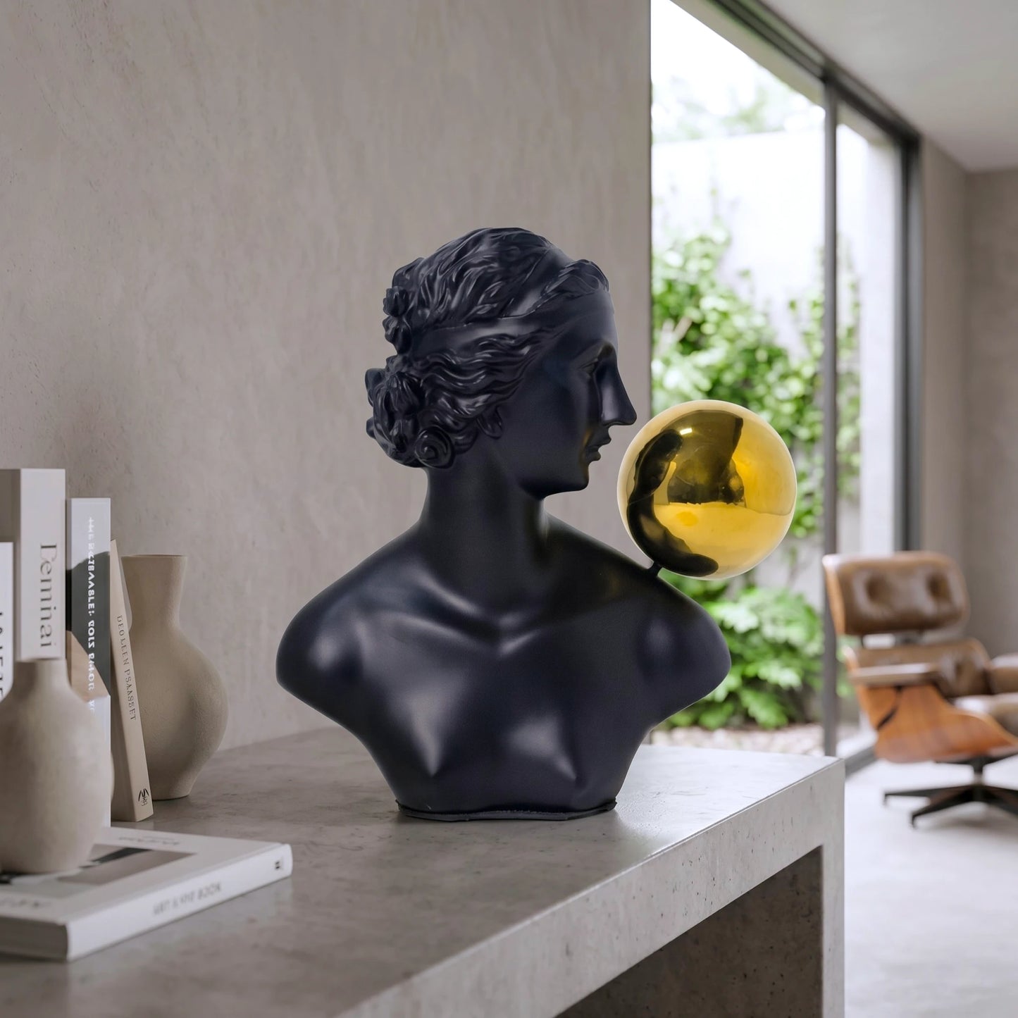 Serene Contemplation Figure - Black