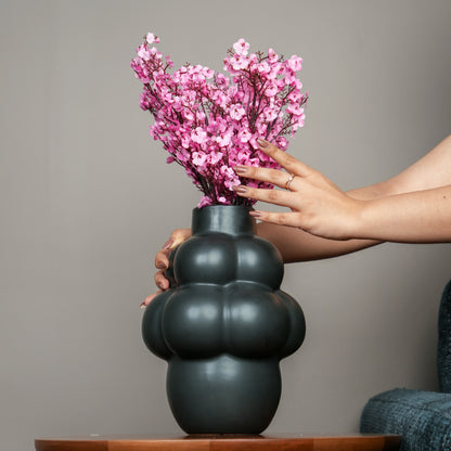 Luminara Orb Vase Black