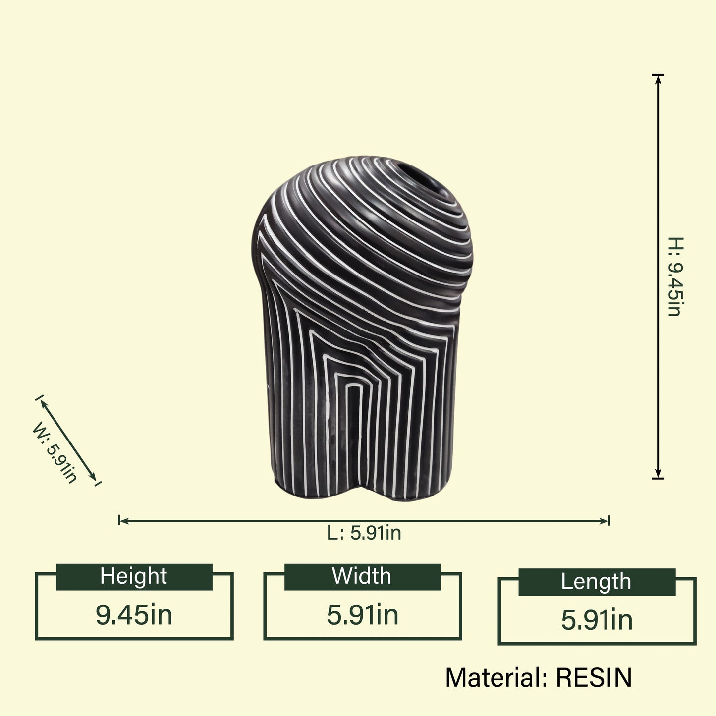 Harmonic Form Abstract Resin Vase