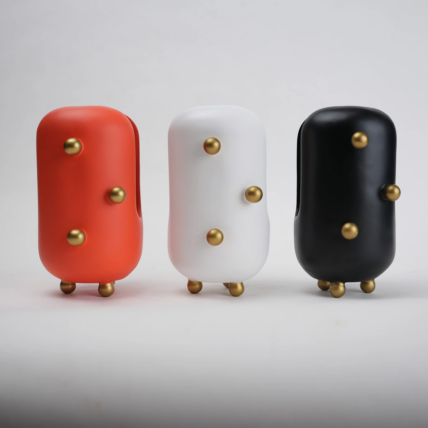 modern decorative accent with spherical studs