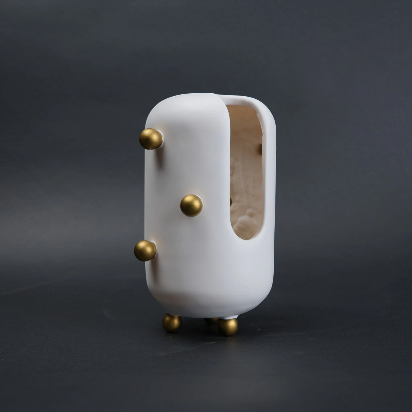 modern decorative accent with spherical studs