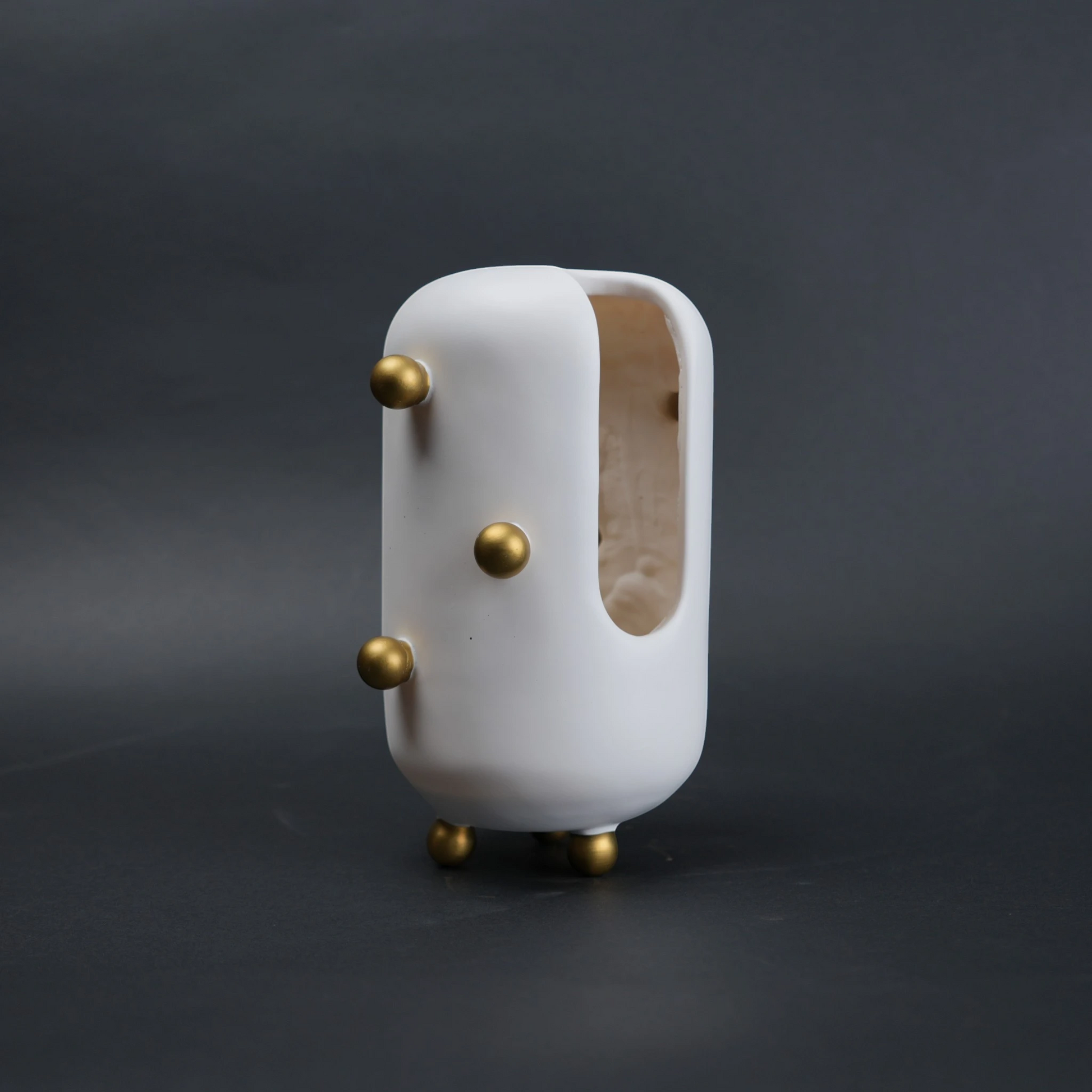 modern decorative accent with spherical studs