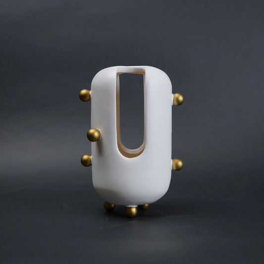 • modern decorative accent with spherical studs