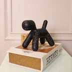 Designer black modern decor accent with playful balloon dog silhouette for elegant living room decoration