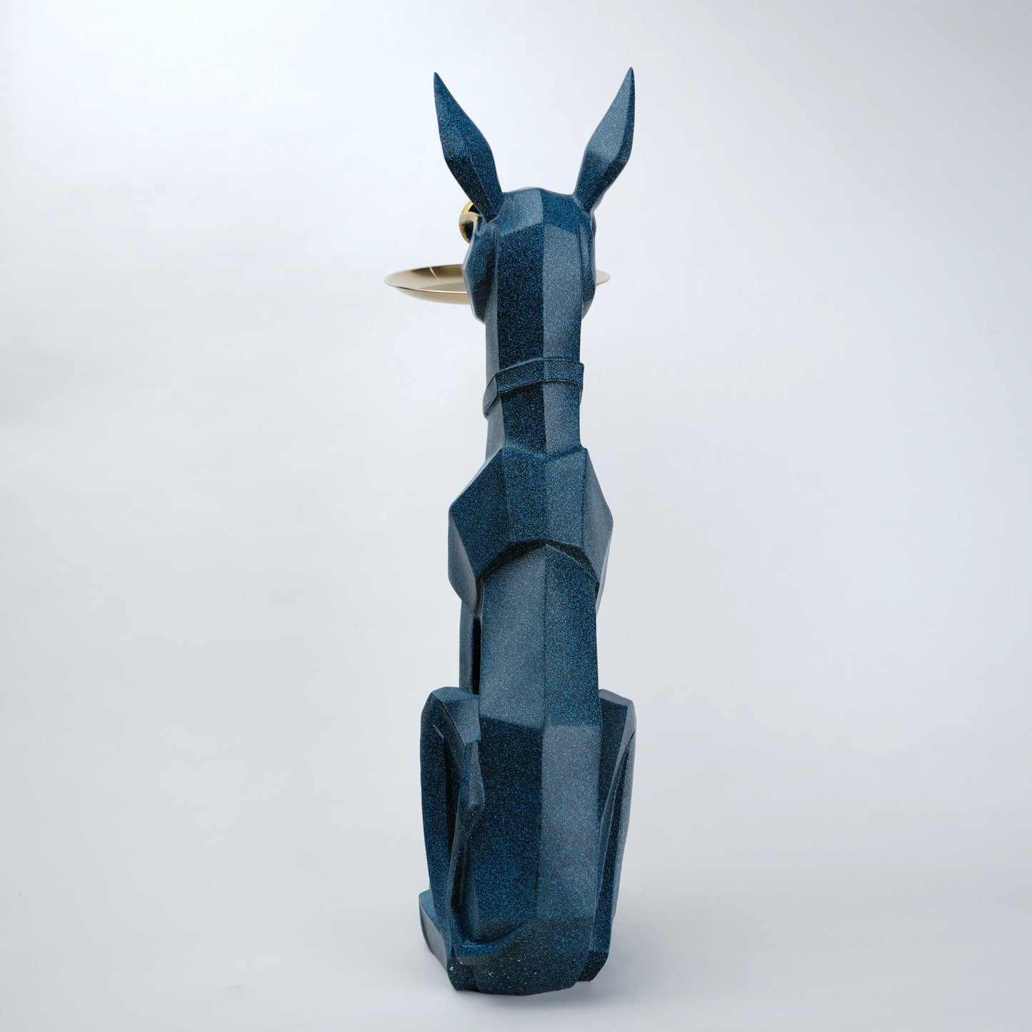 geometric dog butler decor with tray modern home accent