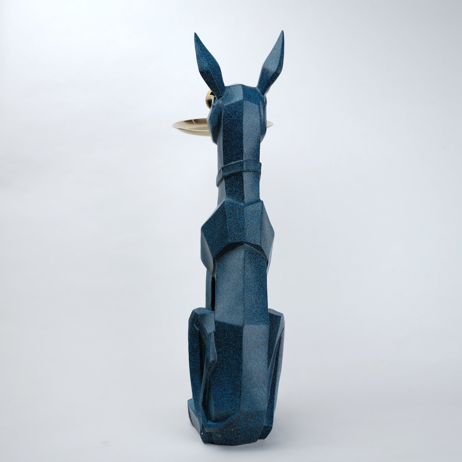 geometric dog butler decor with tray modern home accent