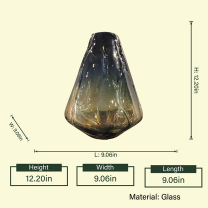 Azure Dawn Handblown Glass Vase
