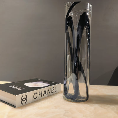 Nocturne Swirl Handblown Glass Vase