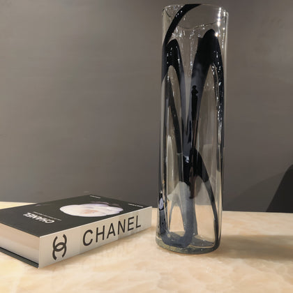 Nocturne Swirl Handblown Glass Vase