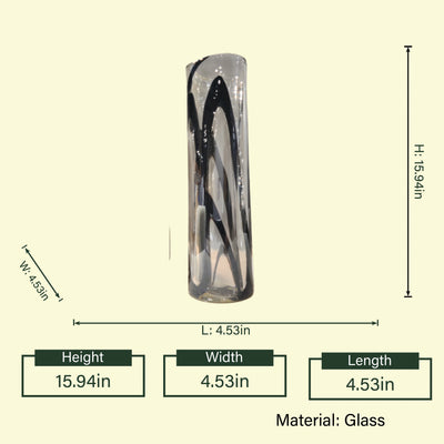 Nocturne Swirl Handblown Glass Vase