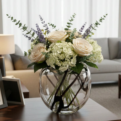 Obsidian Flow Handblown Glass Vase