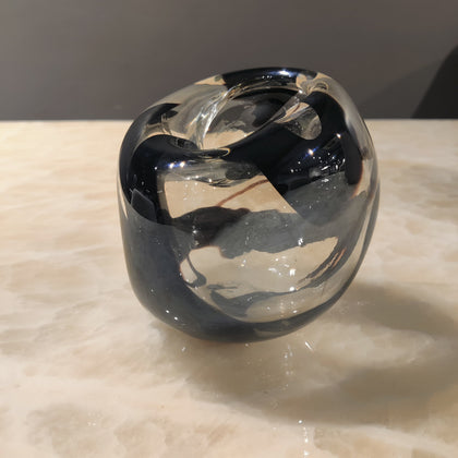 Premium reflective glass vase with contemporary artistic shape for sophisticated tabletop decor and luxury living space styling