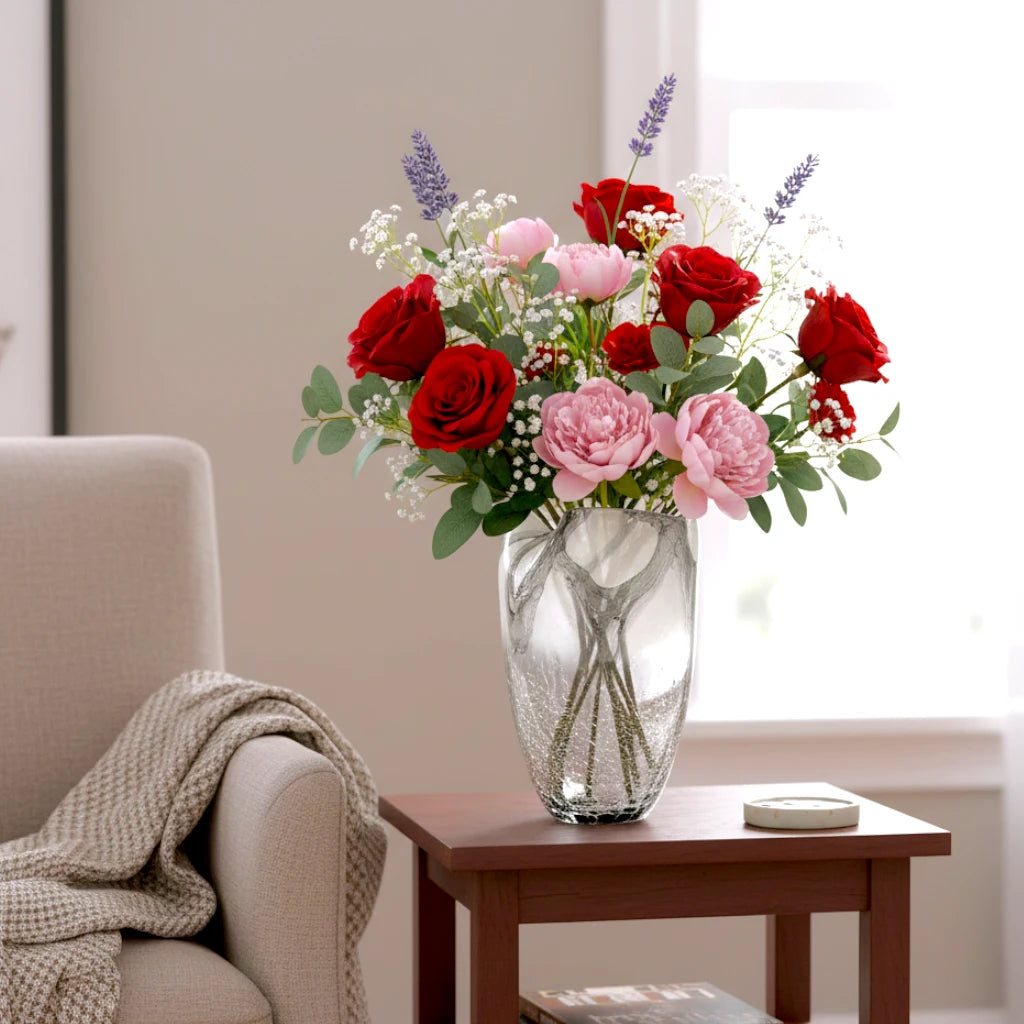 Silver Fog Handblown Glass Vase