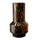 smoked glass flower vase featuring a rich amber-brown finish and contemporary silhouette, styled with dried botanicals for console tables, dining spaces and modern designer interiors.