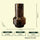 smoked glass flower vase featuring a rich amber-brown finish and contemporary silhouette, styled with dried botanicals for console tables, dining spaces and modern designer interiors.