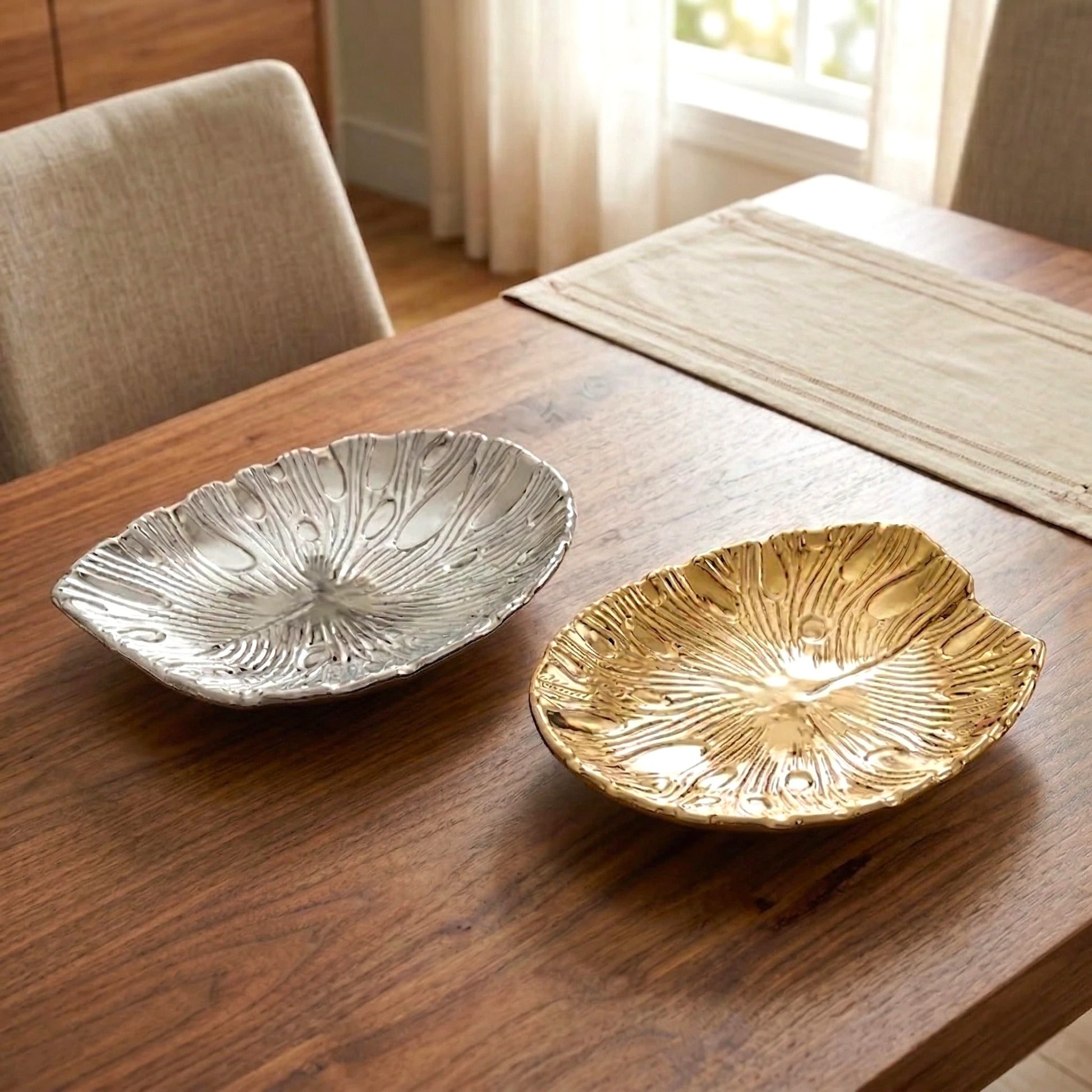 Radiant Serve Plate gold decorative serving plate