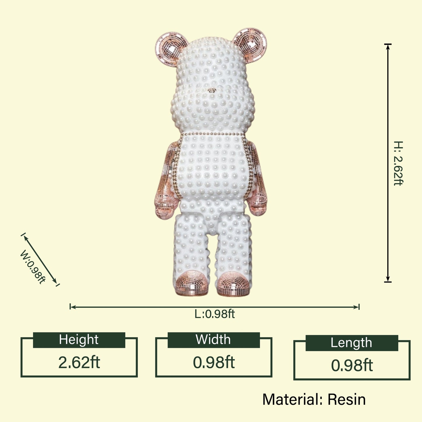 Rose Luxe Bear Figurine