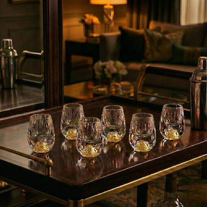 Luxury crystal shot glass set crafted for celebrations, entertaining guests, and premium barware collections