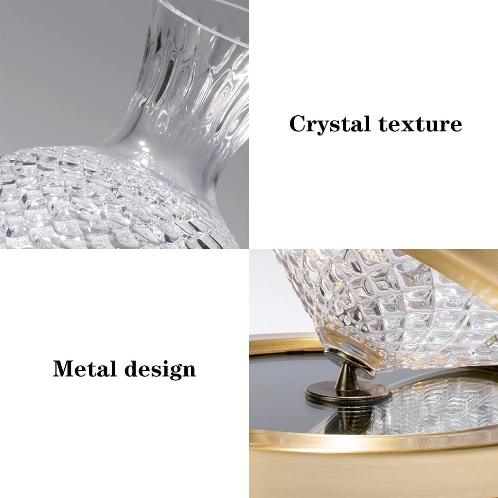 Luxury decorative glass decanter with rich textured detailing and metallic accents for stylish entertaining spaces