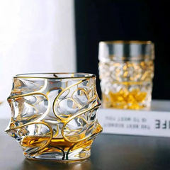 Majestic Gold-Cut Whiskey Glass - Set of 6