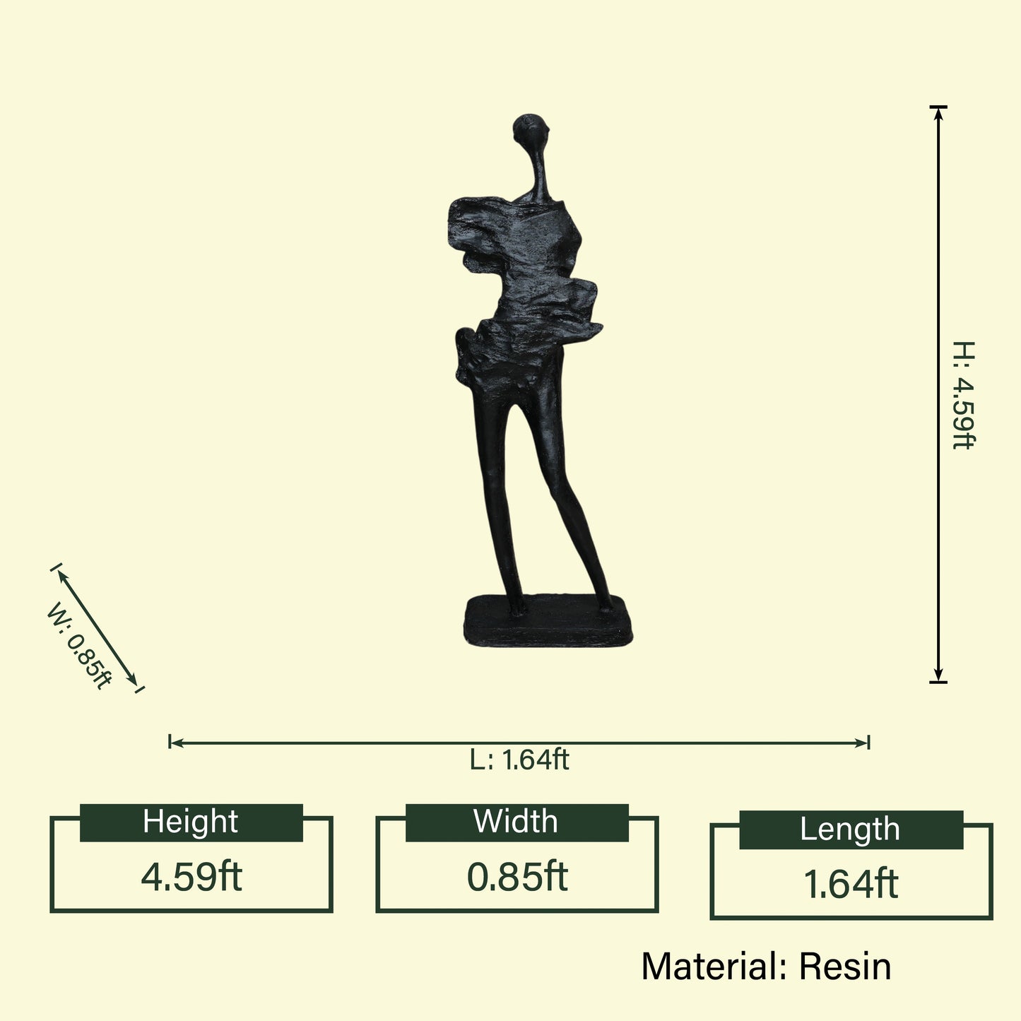 Abstract human floor sculpt, spec diagram