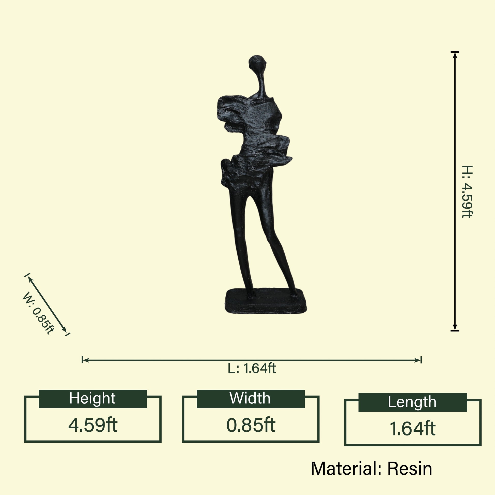 Abstract human floor sculpt, spec diagram
