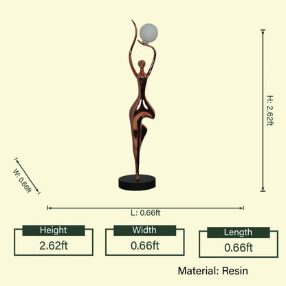 Rose gold lady lamp, 2.62ft spec diagram