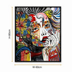 Vibrant Muse: Vertical Canvas