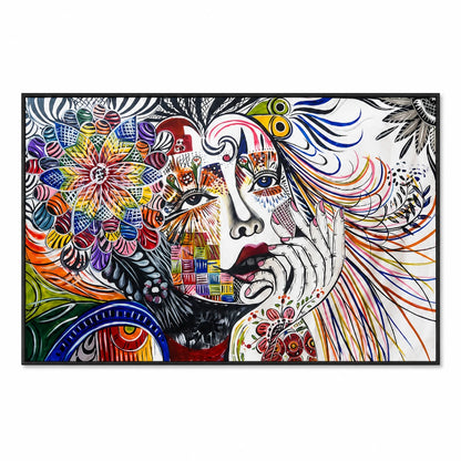 Vibrant Muse: Horizontal Canvas