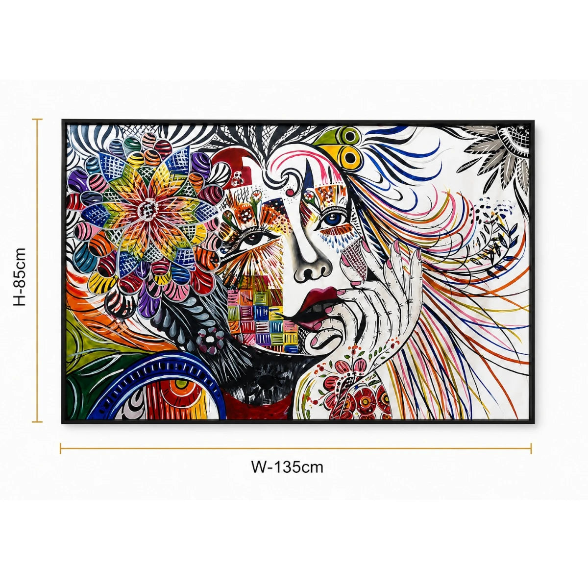 Vibrant Muse: Horizontal Canvas