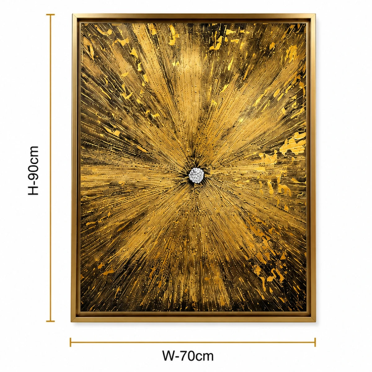 Golden Radiance Burst Canvas