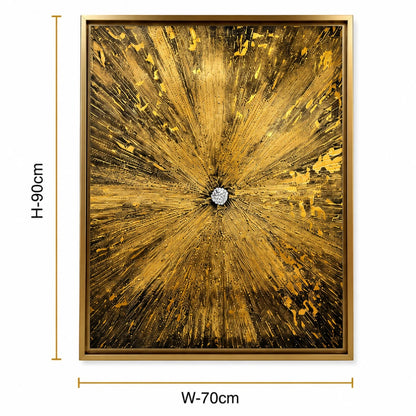 Golden Radiance Burst Canvas