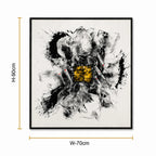 Golden Chaos Abstract Symphony