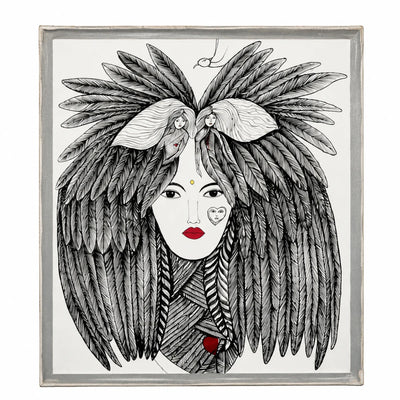 Celestial Feathered Empress Canvas