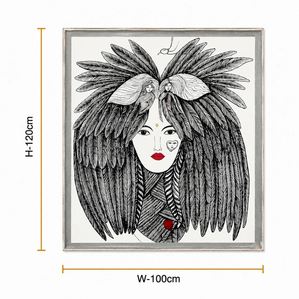 Celestial Feathered Empress Canvas