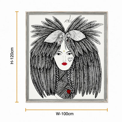 Celestial Feathered Empress Canvas