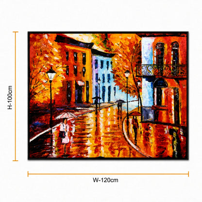Golden Rainy Street Charm