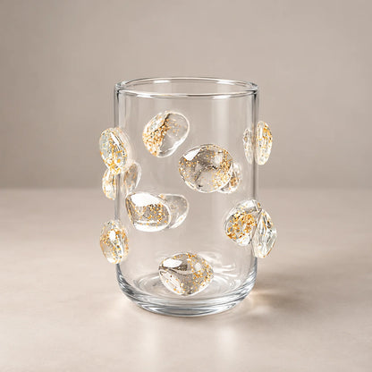 Pebble Luxe vase pair w/ roses, marble console