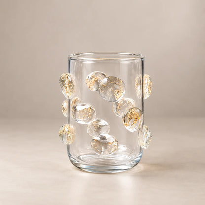 Pebble Luxe vase pair w/ roses, marble console