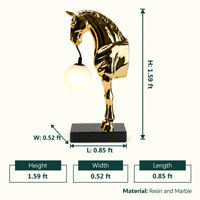 Golden Horse Globe Lamp