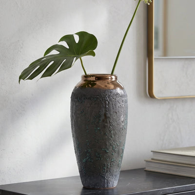 Green Charcoal Ceramic Vase