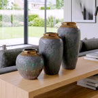 Green Charcoal Ceramic Vase