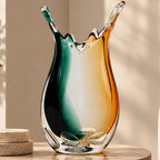 Green Clear Dual Tone Vase