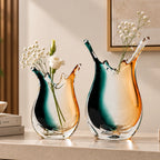 Green Clear Dual Tone Vase
