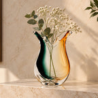 Green Clear Dual Tone Vase