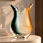 Green Clear Dual Tone Vase