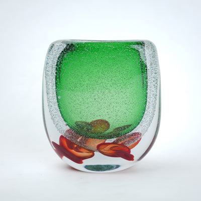 Green Clear Glass Vase