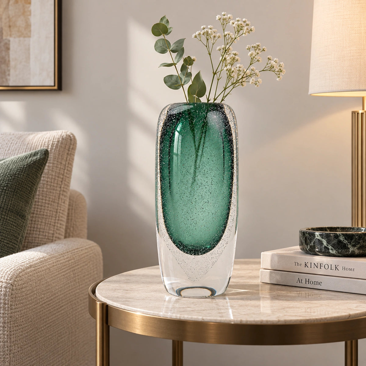 Green Glass Vase